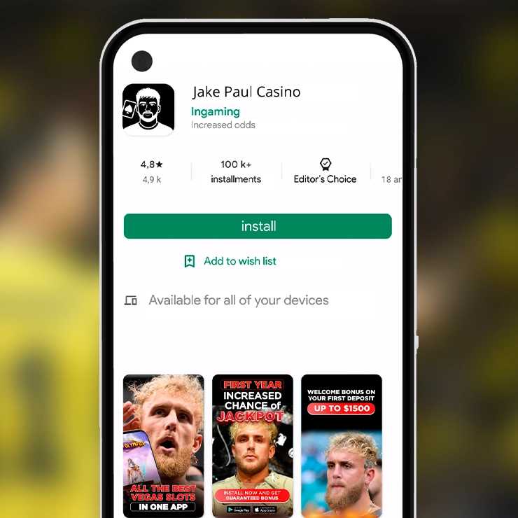Jake Paul Casino Mobile App for Android and iOS